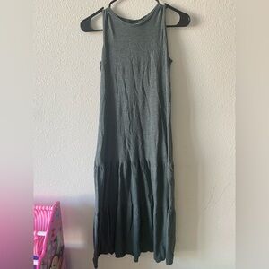 J. Jill Charcoal Sleeveless Maxi Dress